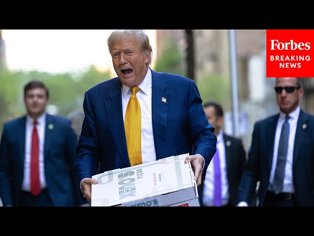 WATCH: Former President Trump Brings Pizza To FDNY Firefighters In New York City
