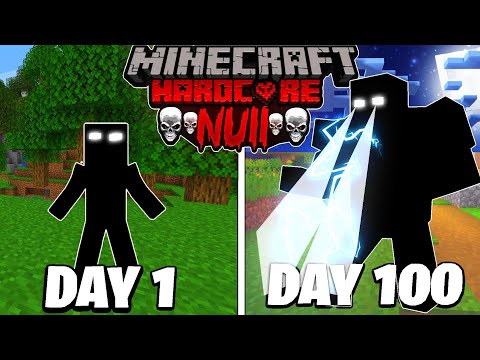 I survived 100 days in minecraft as a null || 100 days as null, null minecraft, wizx, wiz x