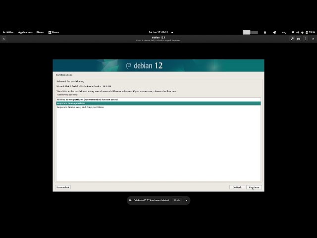 Install Debian 12 KDE Desktop+Encrypted LVM+Separate Home Partition using New Debian 12 Installer