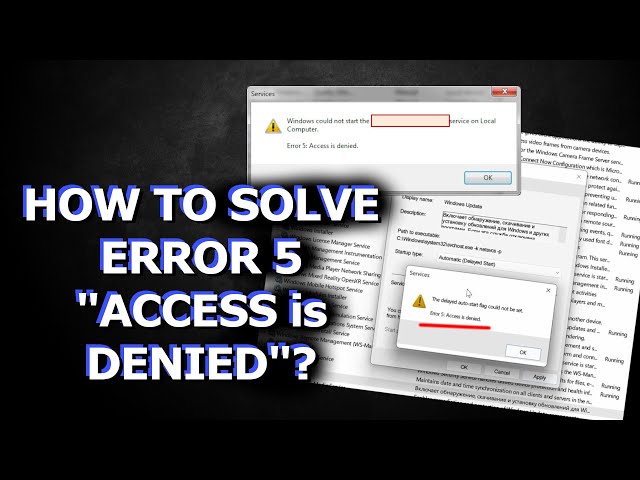 How to fix Error 5 access denied in windows 11? Windows Update Fix