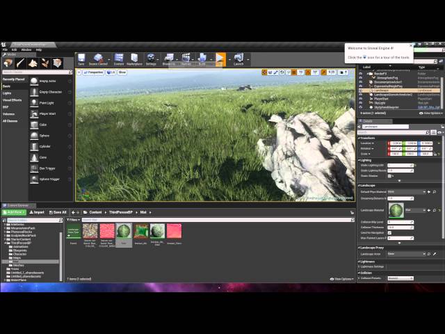 Unreal Engine 4.8 Landscape Grass Type Tutorial