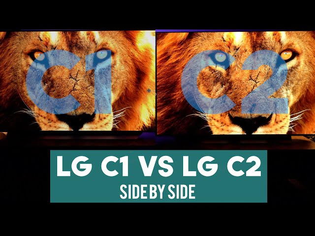 LG C2 OLED vs LG C1 OLED Side By Side Comparison