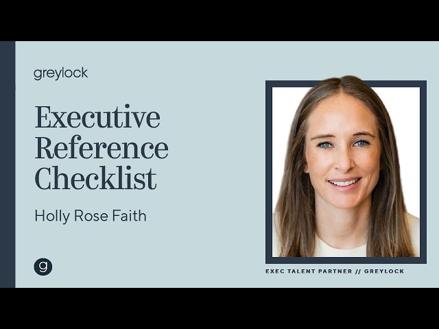 Holly Rose Faith | Executive Reference Checklist