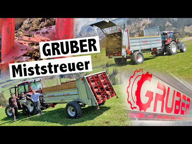 Mist streuen am Hang | Miststreuer von Maschinenbau Otto Gruber aus Saalfelden