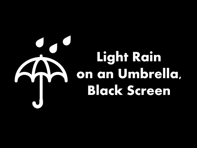 🔴 Light Rain on an Umbrella, Black Screen ☔⬛ • Live 24/7 • No mid-roll ads