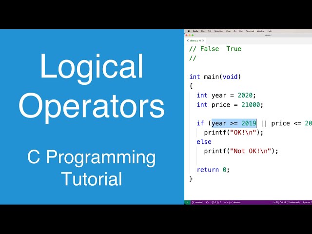 Logical Operators | C Programming Tutorial