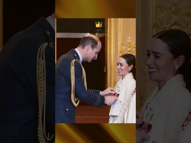 Prince William Honors Mother of Dragons Emilia Clarke at Windsor Castle#princewilliam  #emiliaclarke