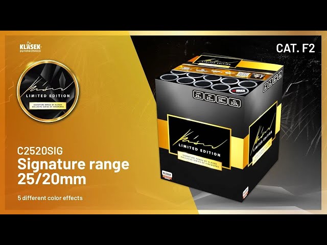 C2520SIG Signature range 25/20mm | Klasek pyrotechnics