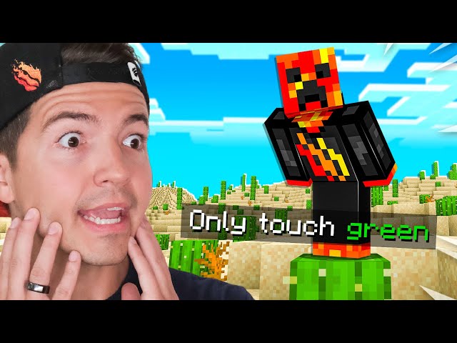 Minecraft But I Can Only Touch The Color Green