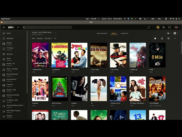 Plex: Sort folders in a movie library are not as problematic as they use to be with latest scanner.