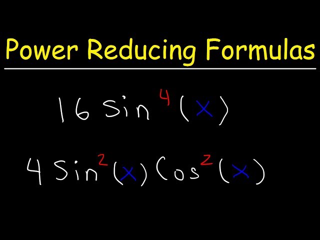Simplifying Trigonometric Expressions Using Power Reducing Formulas