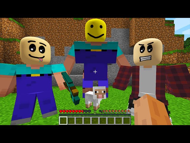 CURSED MINECRAFT BUT IT'S UNLUCKY LUCKY FUNNY MOMENTS ROBLOX