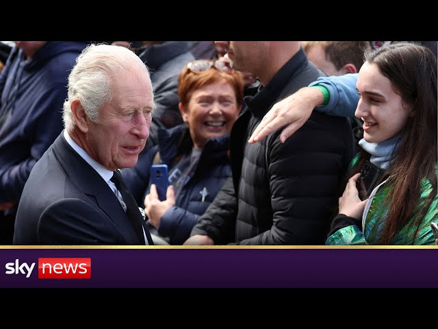 King Charles greets queueing mourners in central London