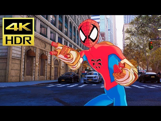 SPIDER-MAN (PS4 Pro) Spider-Clan Suit 4K HDR Gameplay @ UHD ✔