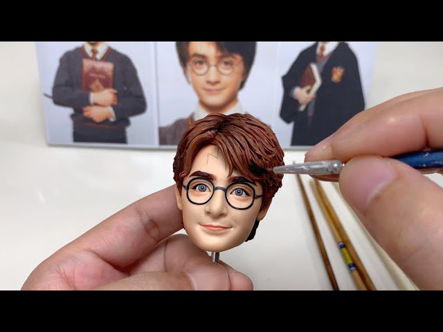 Harry Potter's head made from polymer clay, sculpture timelapse【Clay Artisan JAY】#Shorts