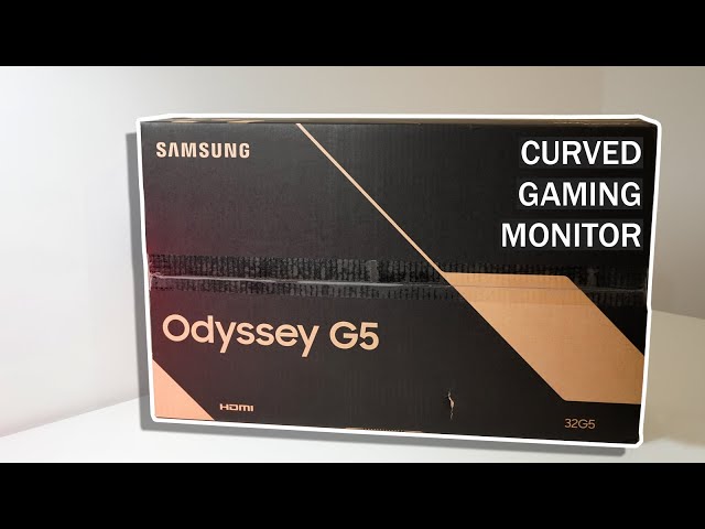 Unboxing Samsung Odyssey G5, 144Hz Curved Gaming Monitor With Games Test - ASMR