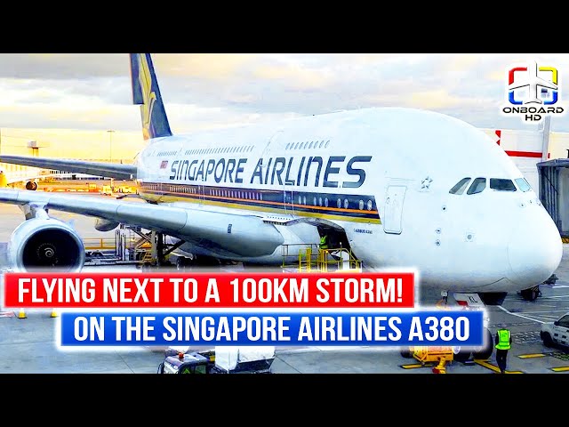 TRIP REPORT | Massive Storm on our Way to India | Singapore to Delhi | SINGAPORE AIRLINES A380