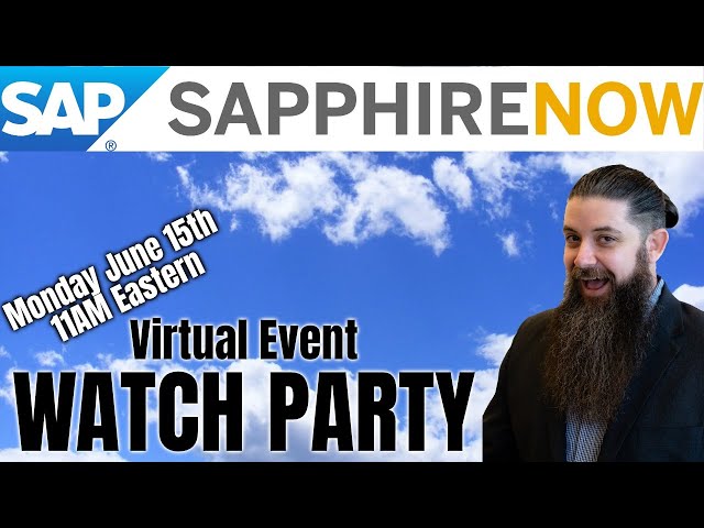 SAP SapphireNOW 2020 Keynote | WATCH PARTY