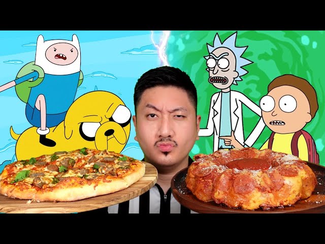 PIZZA BATTLE!! Adventure Time vs Rick & Morty