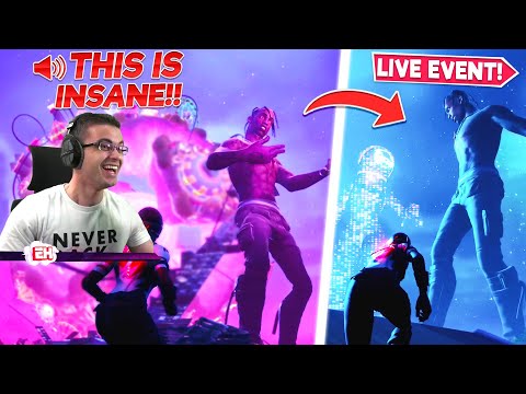 Nick Eh 30 reacts to Travis Scott CONCERT in Fortnite!