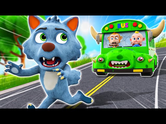 Wheels on the Bus🚌 Zombie Bus Song + Baby Police Songs👮 | Funny Songs & Nursery Rhymes #PIBAnimals