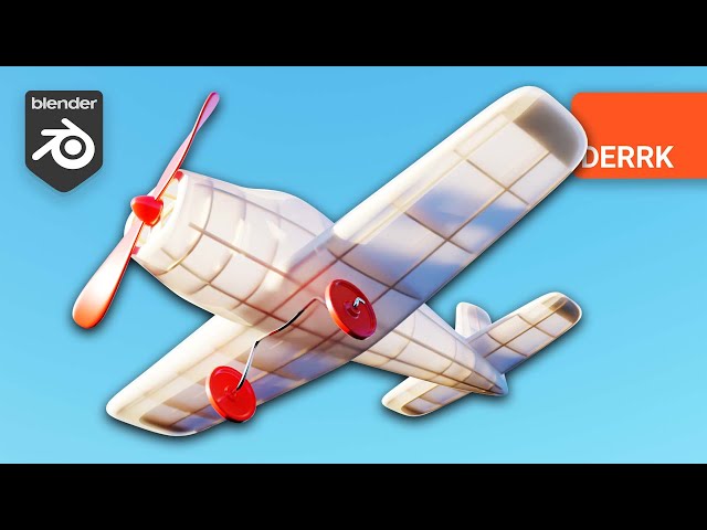 Make a Toy Airplane in Blender - Beginner Modeling + Rendering