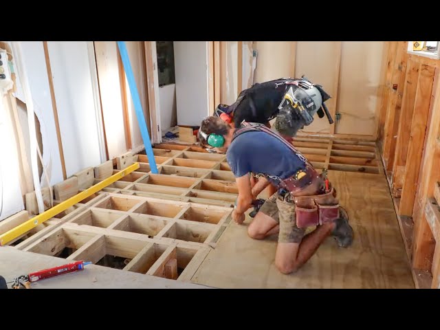 Installing Plywood on a Bathroom Floor