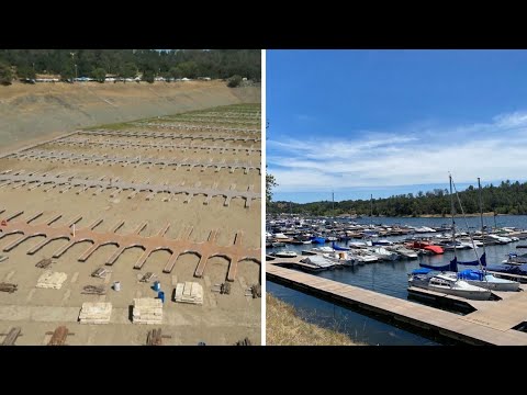 Folsom Lake is almost full: May 2021 v. May 2022