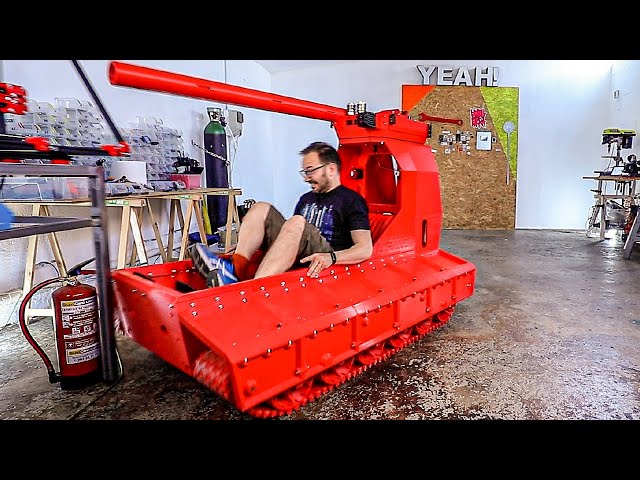 I CRASHED MY GIANT 3D PRINTED TANK WHILE DRIFTING IT