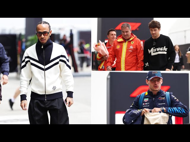 Max Verstappen Lewis Hamilton arrive on Race day in Shanghai | F1 Driver arrivals Behind the scenes
