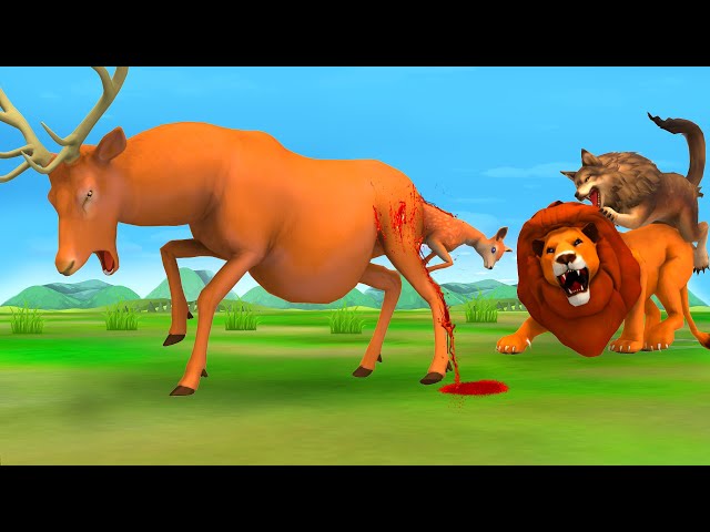 गर्भवती हिरण का बच्चा और शेर का हमला Pregnant Deer Baby And Lion Attack Story Moral Stories in Hindi