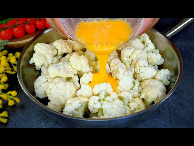 Just Pour Eggs Over Cauliflower / Easy Dinner Recipe / 5-Minute Recipe.
