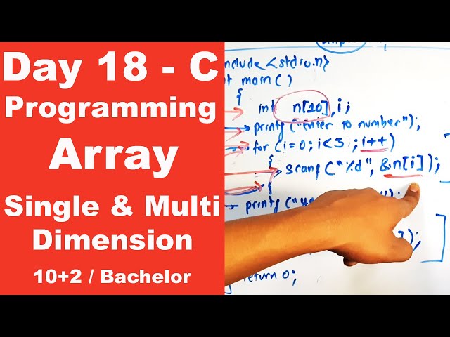 Array in C || Single and Multi Dimension with program example || Day 18 || Readersnepal