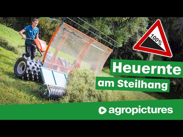 Heuernte am Steilhang | Agrartechnik Seeber Heuschieber LightMax, PowerMax und AllroundMax
