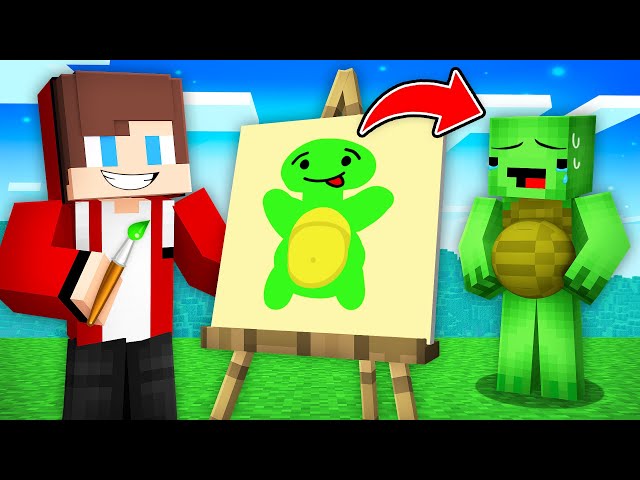 JJ Use DRAWING MOD for PREGNANT PRANK on Mikey in Minecraft! - Maizen