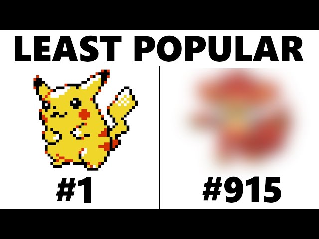 The least popular Pokémon in the world