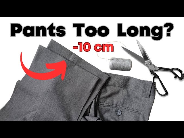 A sewing trick on hemming pants by hand - how to make the trouser hem look perfectly done!