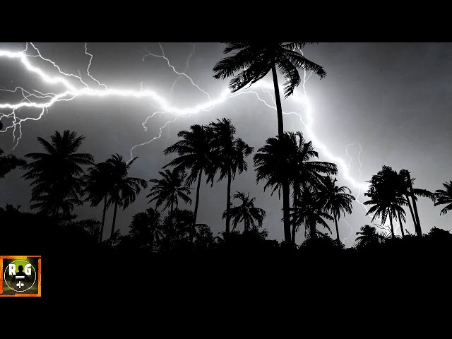 Intense Thunderstorm Sounds | NO RAIN | loud clap of thunder & impressive lightning on a dark night