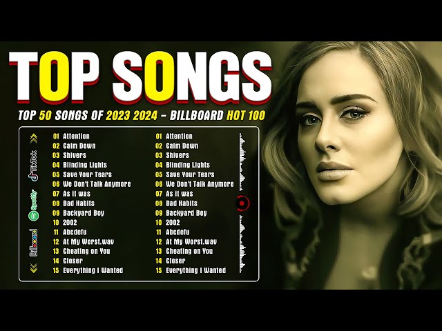 Adele, Miley Cyrus, Ed Sheeran, Taylor Swift, The Weeknda, Maroon 5 - Billboard Top 50 This Week