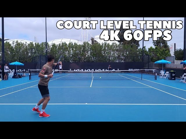 Kei Nishikori Court Level Practice (4K 60FPS) Australian Open 2021