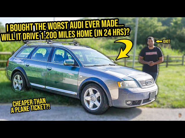 My Flight Home Was Canceled So I Bought The WORST AUDI EVER MADE To Drive 1,200 Miles In 24 Hours
