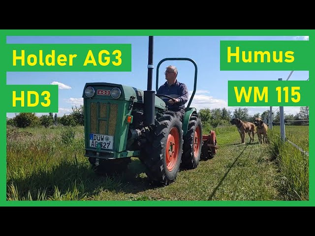 Pferdekoppel ausmulchen mit Holder AG3 und Humus WM115 | Zweitaktpower | HD-3 Motor