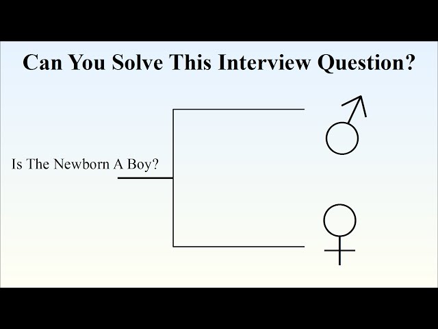 How To Solve The Probability The Newborn Is A Boy - HARD Interview Question