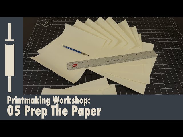 Linocut printmaking Tutorial 05: Preparing the Print Paper