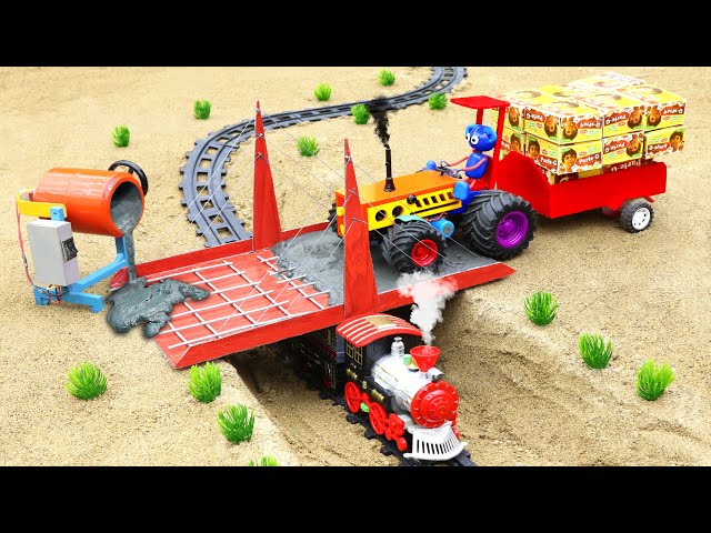 diy tractor making mini Concrete bridge #20 | diy tractor | water pump | @KeepVilla || COA TRACTOR