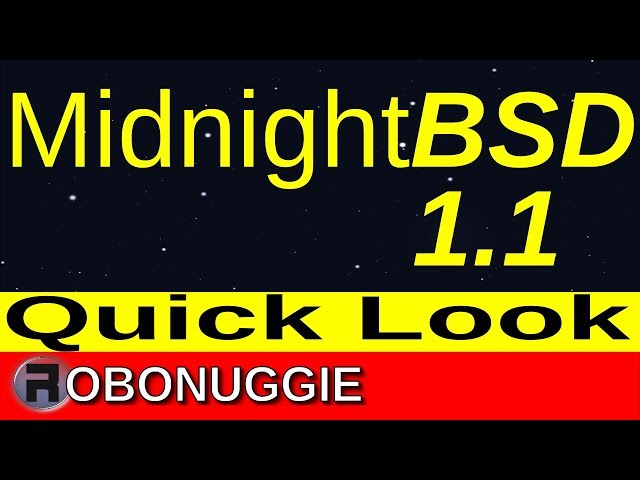 MidnightBSD 1.1 Quick Look - Oh Dear...