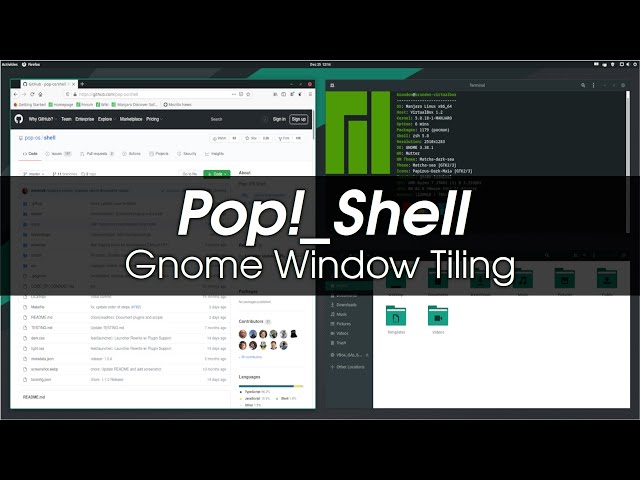 Pop!_Shell - Window Tiling Extension for GNOME