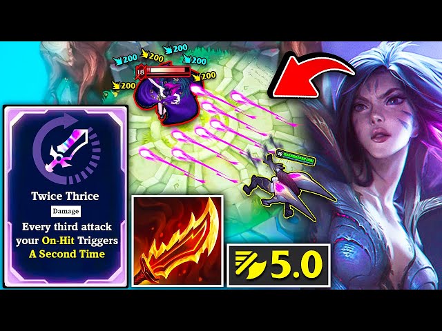 Kaisa but every auto attack applies 10 on-hit effects