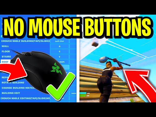 BEST KEYBOARD AND MOUSE SETTINGS FOR PLAYERS WITH NO SIDE MOUSE BUTTONS! (Fortnite Chapter 3!)
