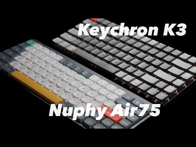 #ASMR brown switches typing sound Nuphy Air75 vs. Keychron K3